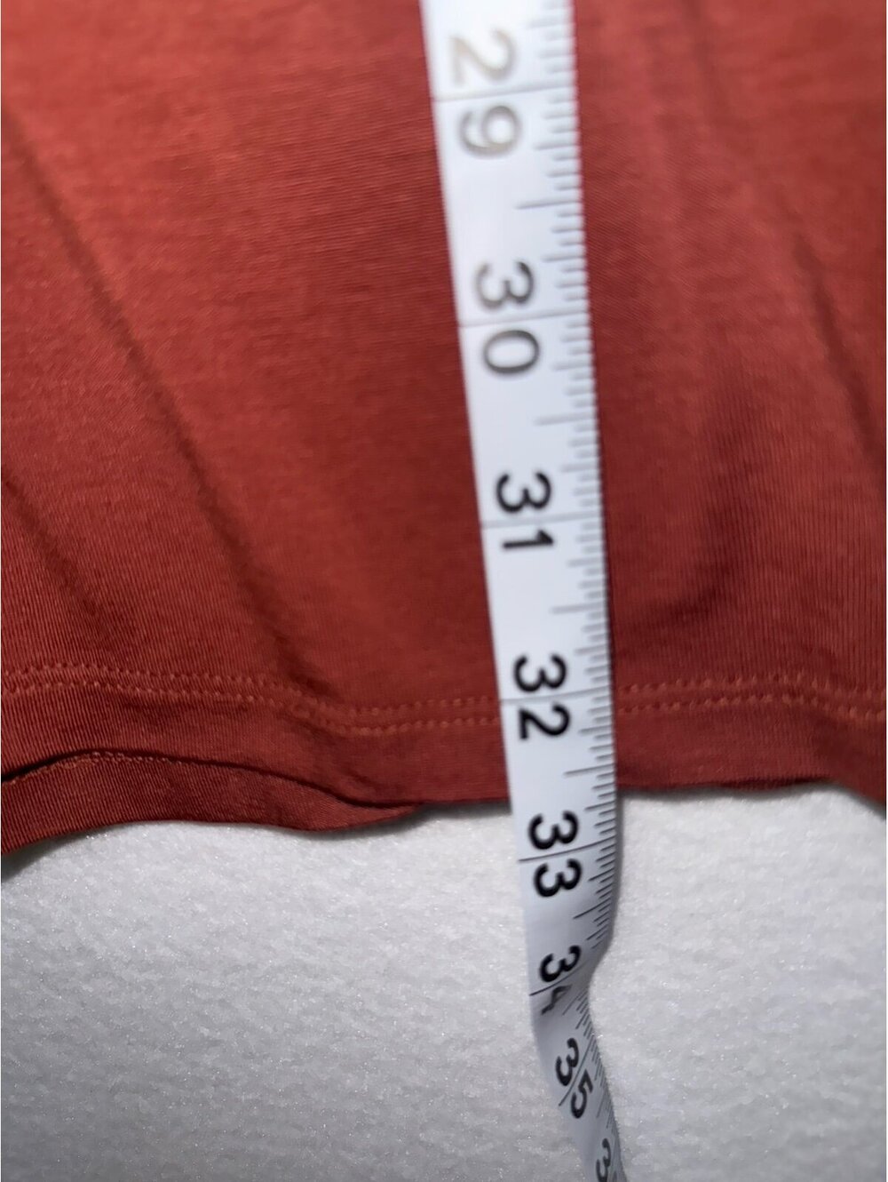 NWOT Eileen Fisher TENCEL Lyocell Tee Rust Brown Short Sleeve Crew Neck Top M - Picture 7 of 8